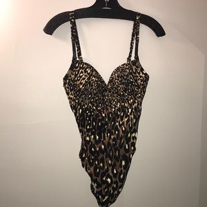 Silver by Gottex | Leopard print one piece
